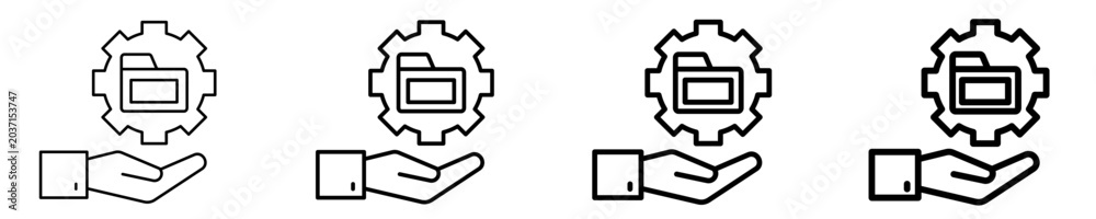 Photos Shared Folder Access Icon Set Different Style Collection