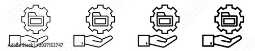 Obraz na płótnie Shared Folder Access Icon Set Different Style Collection
