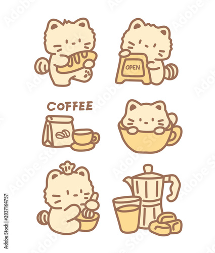 set of coffee cups