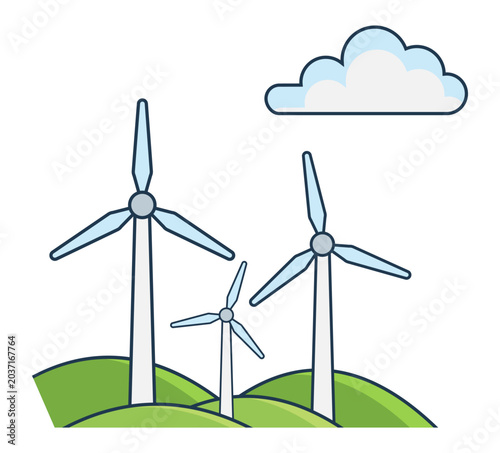 a collection of clean energy concepts featuring wind turbines, solar panels, a hydroelectric dam, bio-fuel and hydrogen production, and a smart eco-city powered by sustainable resources isolated on wh