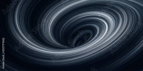 Foto Cosmic Vortex: An abstract swirling vortex of light and shadow creates a mesmerizing visual, evoking a sense of mystery and the unknown