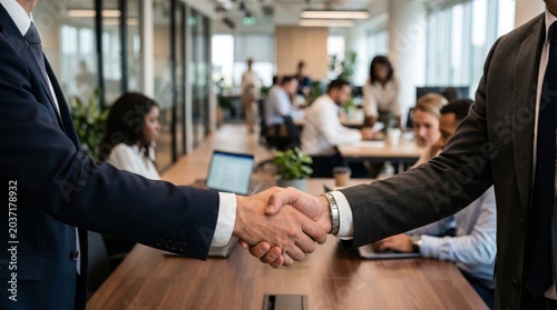 Close Up of Business Handshake Between Professionals