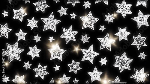 Sparkling Star Background Animation with Glittering Effects.