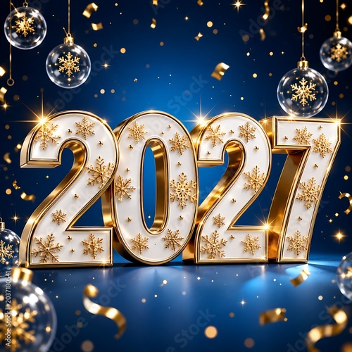 Happy New Year 2027 Graphic Background