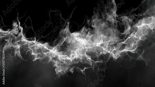 Abstract Smoke Tendrils: Ethereal tendrils of smoke or vapor drift and swirl against a dark background, creating a dynamic and abstract visual texture.