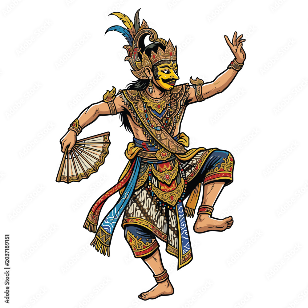 Obraz premium mask dance vector image