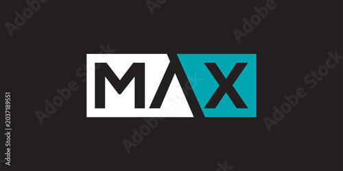MAX letter logo vector minimalist, company logo design.