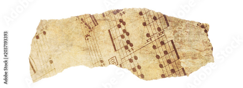 Torn Sheet Music Fragment