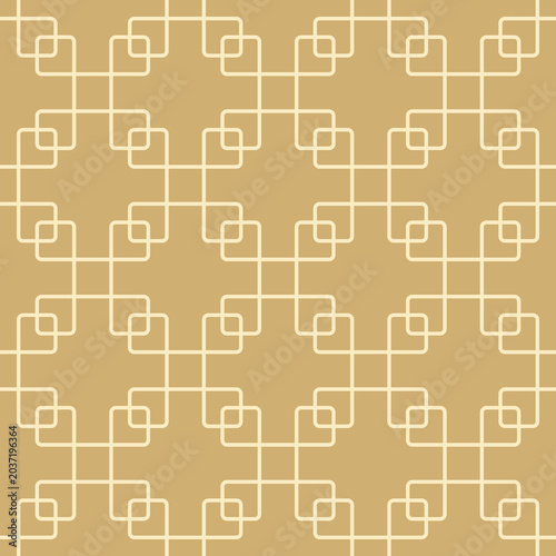 Traditional oriental lattice seamless background with interlaced square lines. Vector illustration