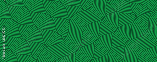 Seamless green vineyard pattern with organic wavy lines of grape fields. Eco‑friendly farm texture, abstract striped landscape, natural agriculture background, botanical vector design for rustic decor