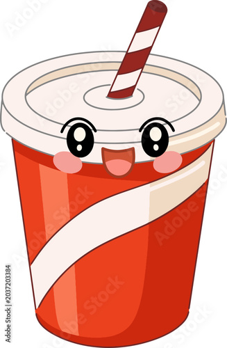 Cute Soda Cup Character Drink