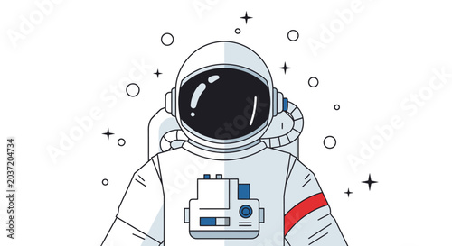 Foto Astronaut In Space, Cosmic Exploration, Sci-Fi Adventure, Stars