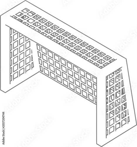 3d isometric drawing of a decorative metal gate