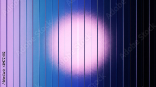 Abstract neon striped background with glowing purple and blue gradient