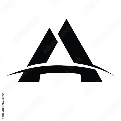 Letter A logo design illustration vector art