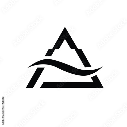 Letter A logo design illustration vector art