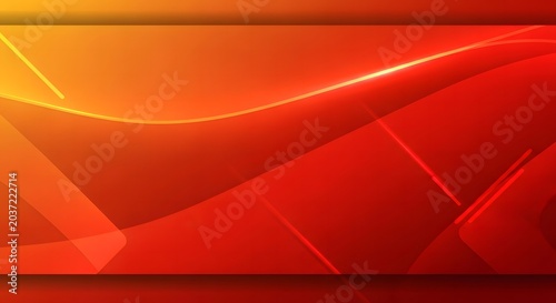 Abstract red and orange background with smooth waves isolated on transparent background