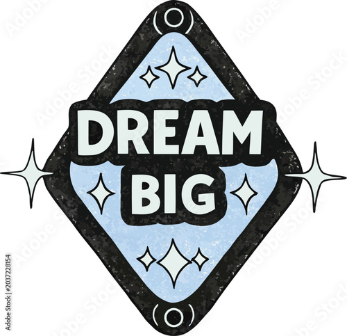dream big minimal black and white typography