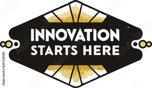 innovation starts here futuristic corporate typography 
