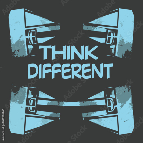 think different stylish typography