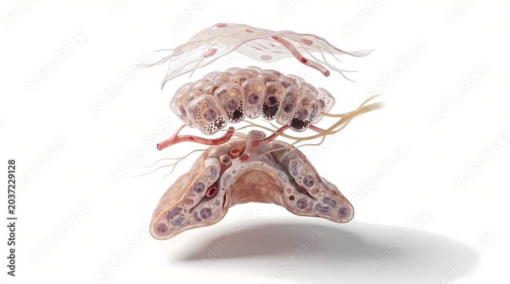 Fototapeta premium Anatomical Layers Of The Testis