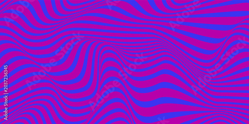 Photos Blue Wavy Lines Abstract Background in Trendy Retro Psychedelic Style