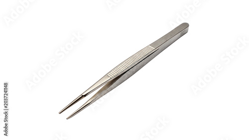 Photos Professional sharp stainless steel cosmetic tweezers isolated on transparent bac