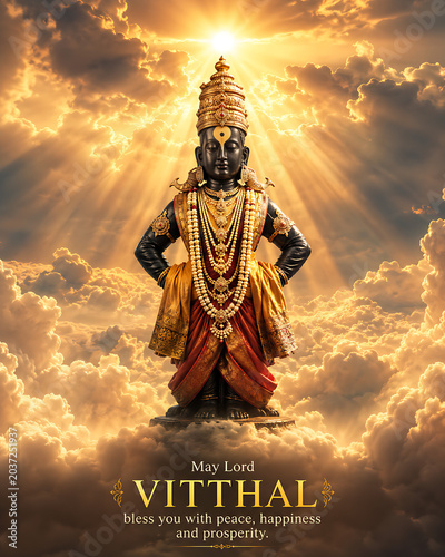Ashadhi Ekadashi Vitthal Vithoba Pandurang Spiritual Design – Pandharpur Vitu Mauli Hari Vitthal Rakhumai