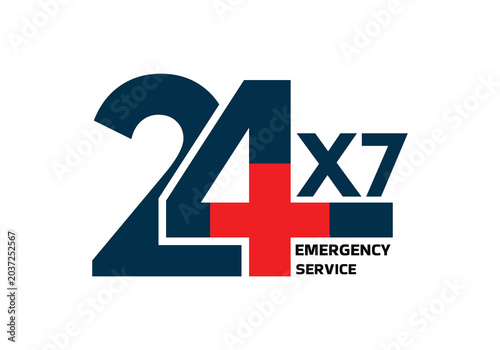 24 hours 7 days emergency service background