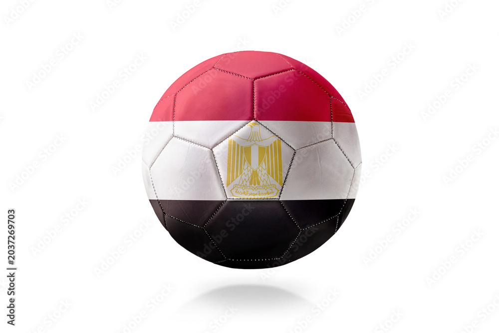 Obraz premium Egypt Flag Soccer Ball Studio Shot