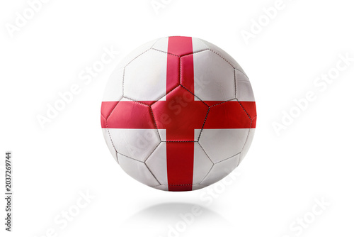 England Flag Soccer Ball Isolated