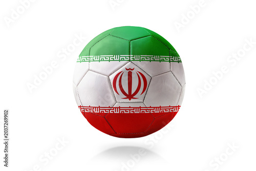 Quadro su tela Iran Flag Soccer Ball Isolated