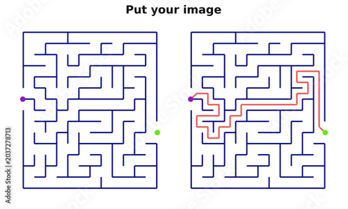Printable maze puzzle worksheet for kids