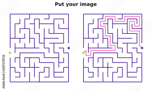 Printable maze puzzle worksheet for kids
