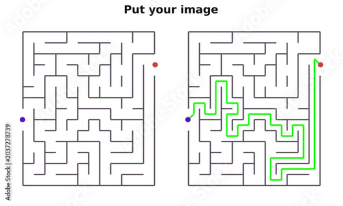 Printable maze puzzle worksheet for kids
