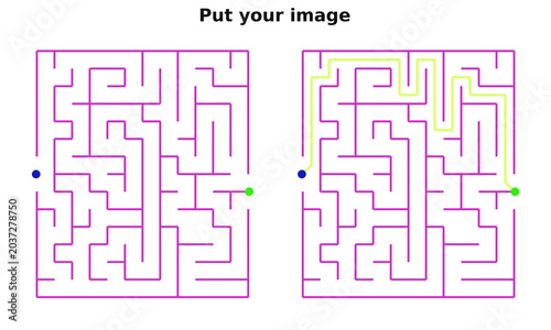 Printable maze puzzle worksheet for kids
