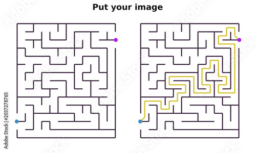 Printable maze puzzle worksheet for kids