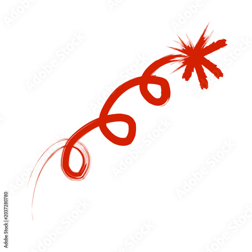 Abstract Curved Line and Spark Minimalist Artistic Vector Illustration for Modern Creative Design and Contemporary Branding