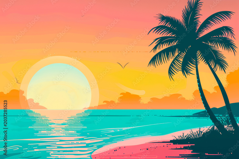 Fototapeta premium sunny summer beach season concept.