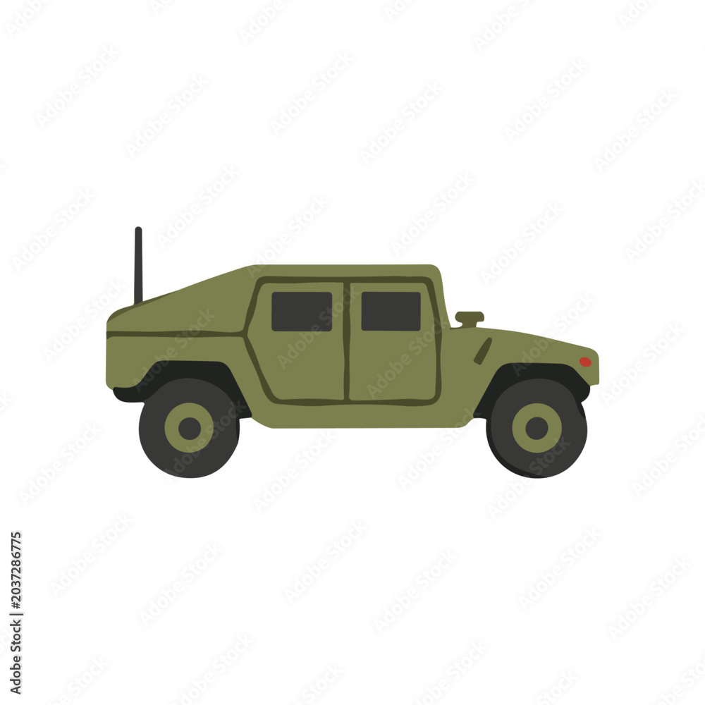 Fototapeta premium Military Humvee Vehicle Army Transport.