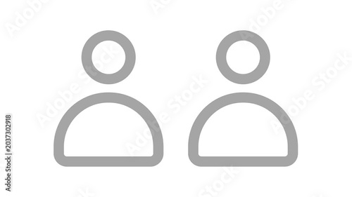 Two people users, icon, vector, pictogram.