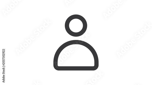 One man - silhouette, icon, vector.