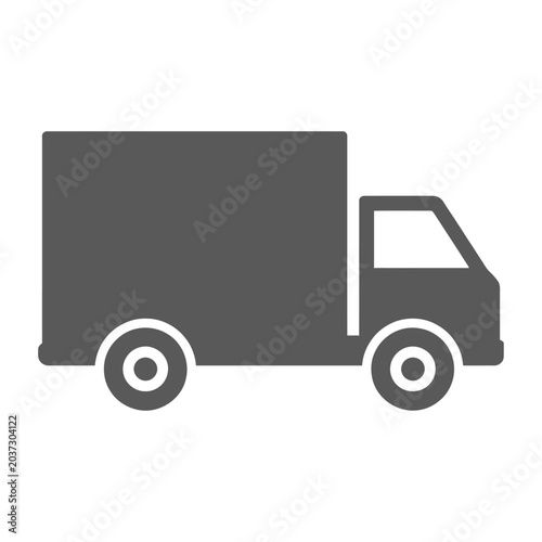 Modern delivery truck on white background flat design vector