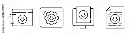 Photos Download icons showing different formats in interface elements