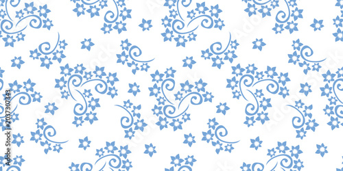Floral pattern. Pretty flowers on white background. Printing with small multicolor flowers. Ditsy print. Seamless vector texture. Spring bouquet.