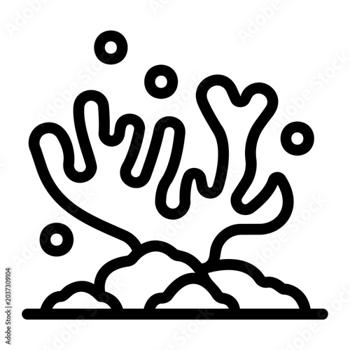 Coral reef Line Icon