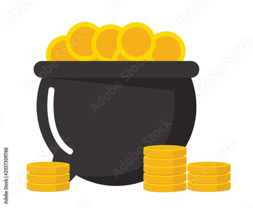 Pot of Gold Coins illustration