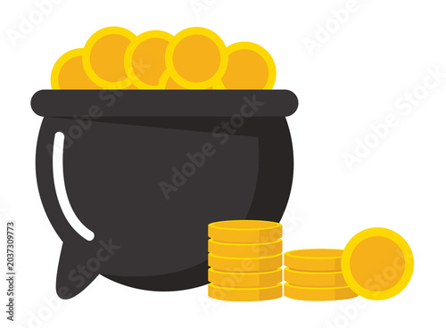 Pot of Gold Coins illustration
