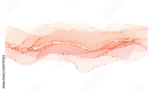 Photography Abstract wave lines pattern background with soft orange gradient and halftone dot effect