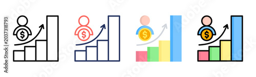 Per Capita icon set multiple style collection